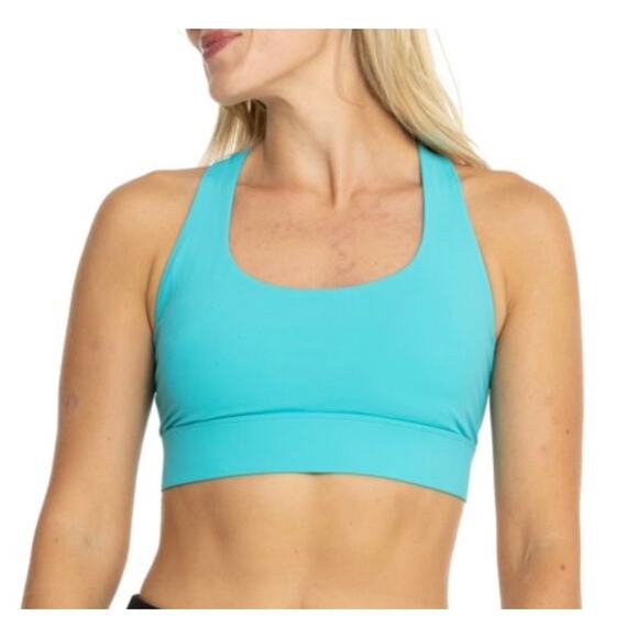 Greyson Soleil Sports Bra Womens XS Lagoon Blue Athletic Performance‎ Sweat NWT - Picture 1 of 4
